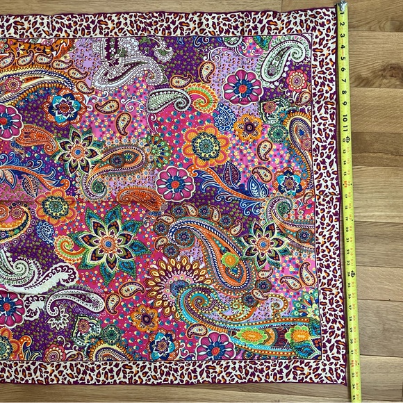 Trevisan S.R.L. Venezia 100%silk Colorful Paisley and...